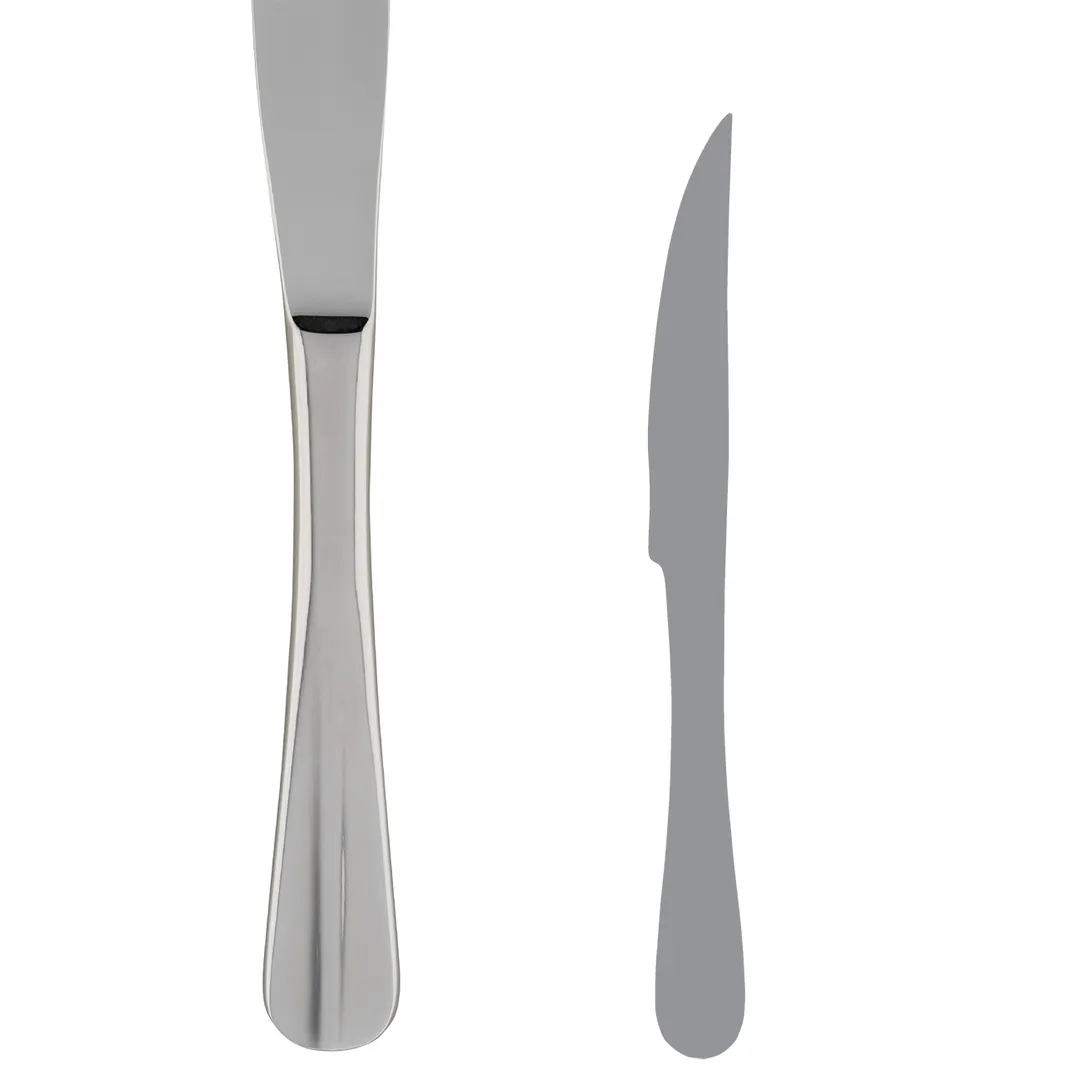 Steelite 5300S057 Steak Knife, 8-3/4" Forged One-Pc Stainless Steel Handle, 13/0, 8-9" - 1 Dozen