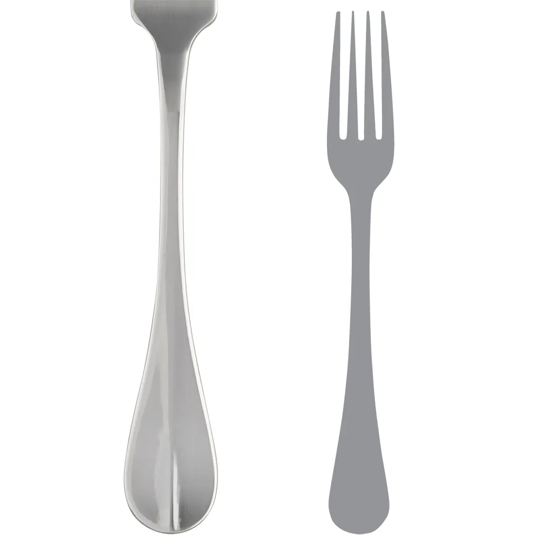 Steelite 5300S072 Serving Fork - 10-3/4" Long Baguette, 18/10 Stainless Steel - 1 Dozen