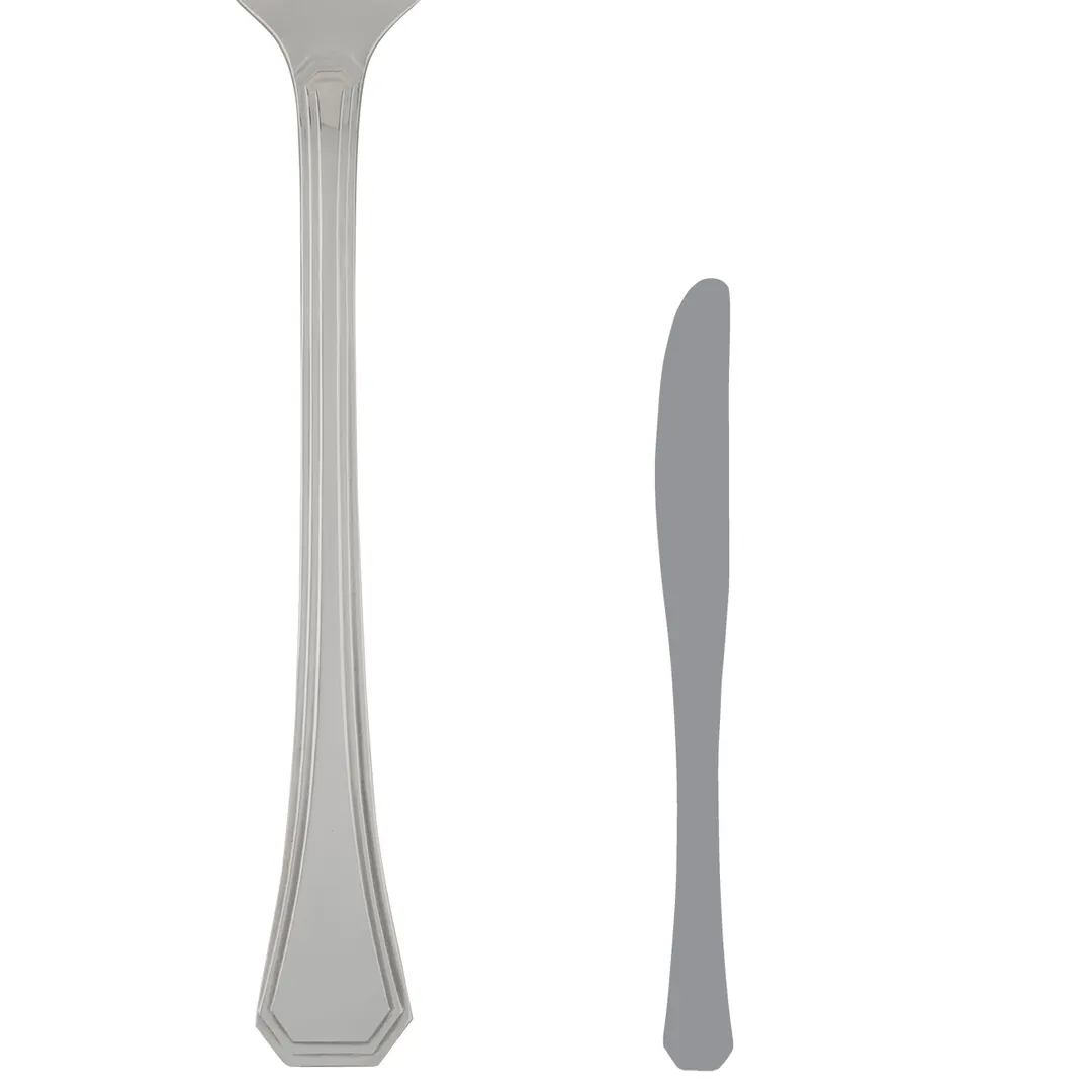 Steelite 5303S045 Butter Knife, 7-1/4" Solid Handle, 13/0 Stainless Steel, WNK Deluxe - 1 Dozen