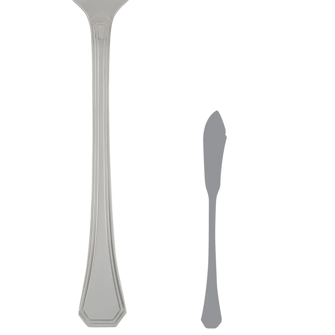 Steelite 5303S047 - Butter Spreader, 6-1/2 Inch, 13/0 Stainless Steel - 1 Dozen