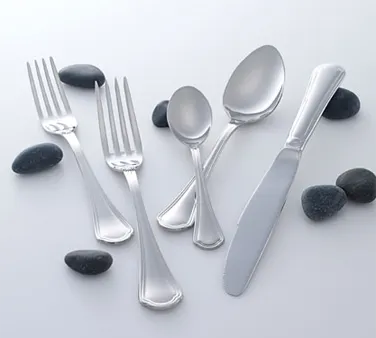 Steelite 5307S006 Iced Tea Spoon, 7.5\" 18/10 Stainless Steel WNK Leopardi Pattern - 1 Dozen