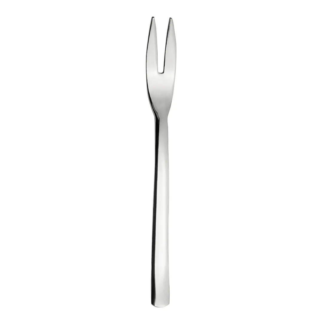 Steelite 5308S024 Oyster Cocktail Fork, 6" 2‑Prong, 18/10 Stainless Steel, WNK Tura Finish - 1 Dozen