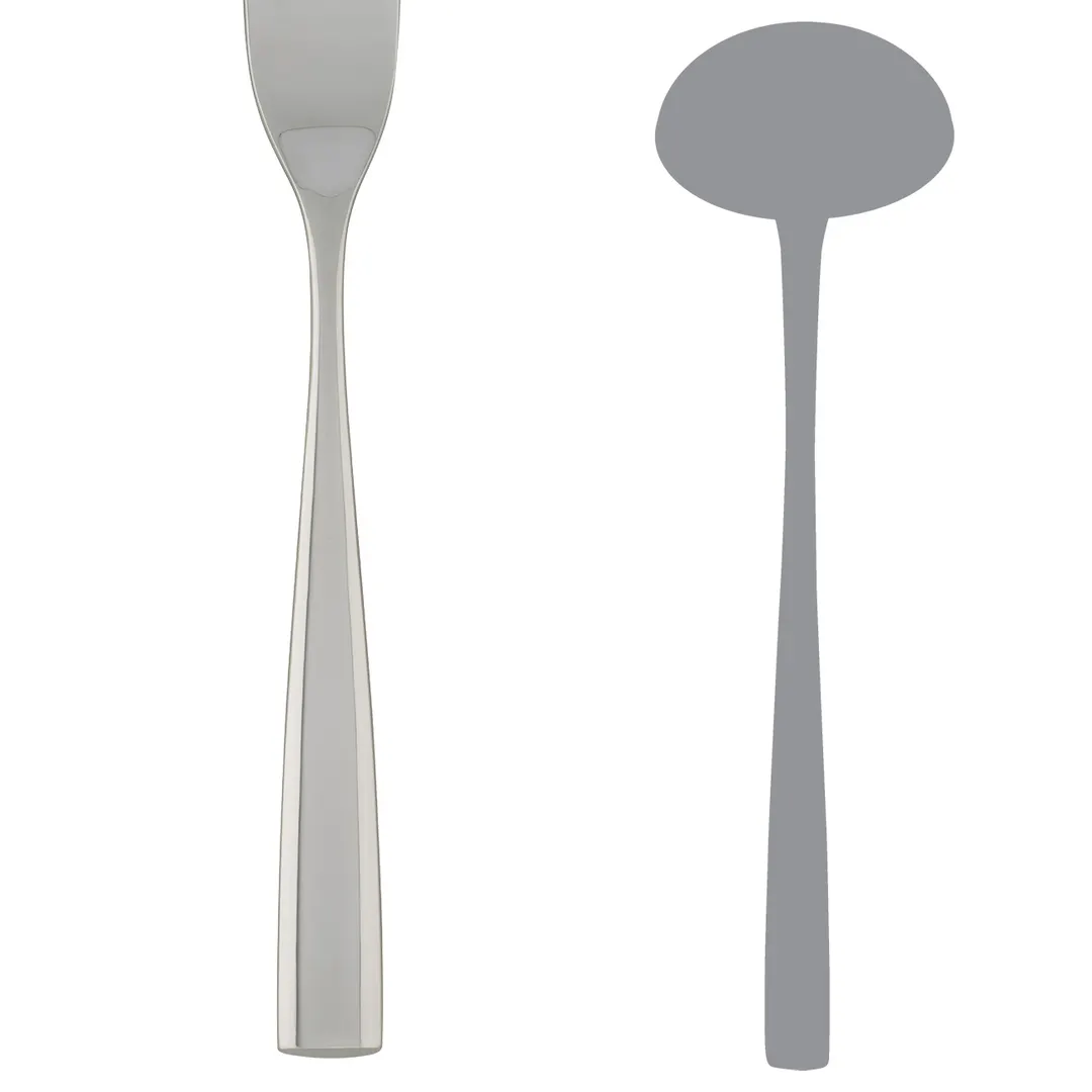 Steelite 5315S063 Soup Ladle, 11-3/4" Long One-Piece 18/10 Stainless Steel WNK Zen Finish - 1 Dozen