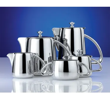 Steelite 5350S130 Pitcher, 1.75 Qt, 8.5" x 4.625" x 7.0", 18/10 Steel Handle, Kamina Finish