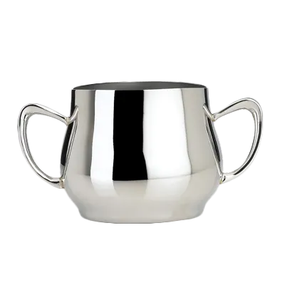 Steelite 5351S200 Sugar Bowl, 9 oz, 5.5" x 3" x 3" Stainless Steel Eminence Finish, Cover Handle