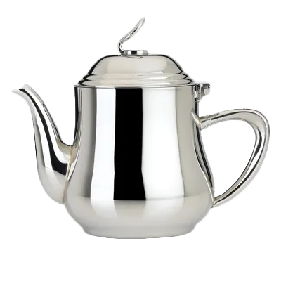 Steelite 5351S219 Eminence Tea Pot, 21.5 oz (7.75" x 6.125"), 18/10 Stainless Steel with Lid