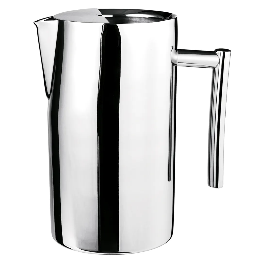 Steelite 53601S135 Metal Pitcher – 2.25 Qt (64‑95 Oz) Ice Guard, 7.5" × 4.6" × 8.1", 18/10 Steel