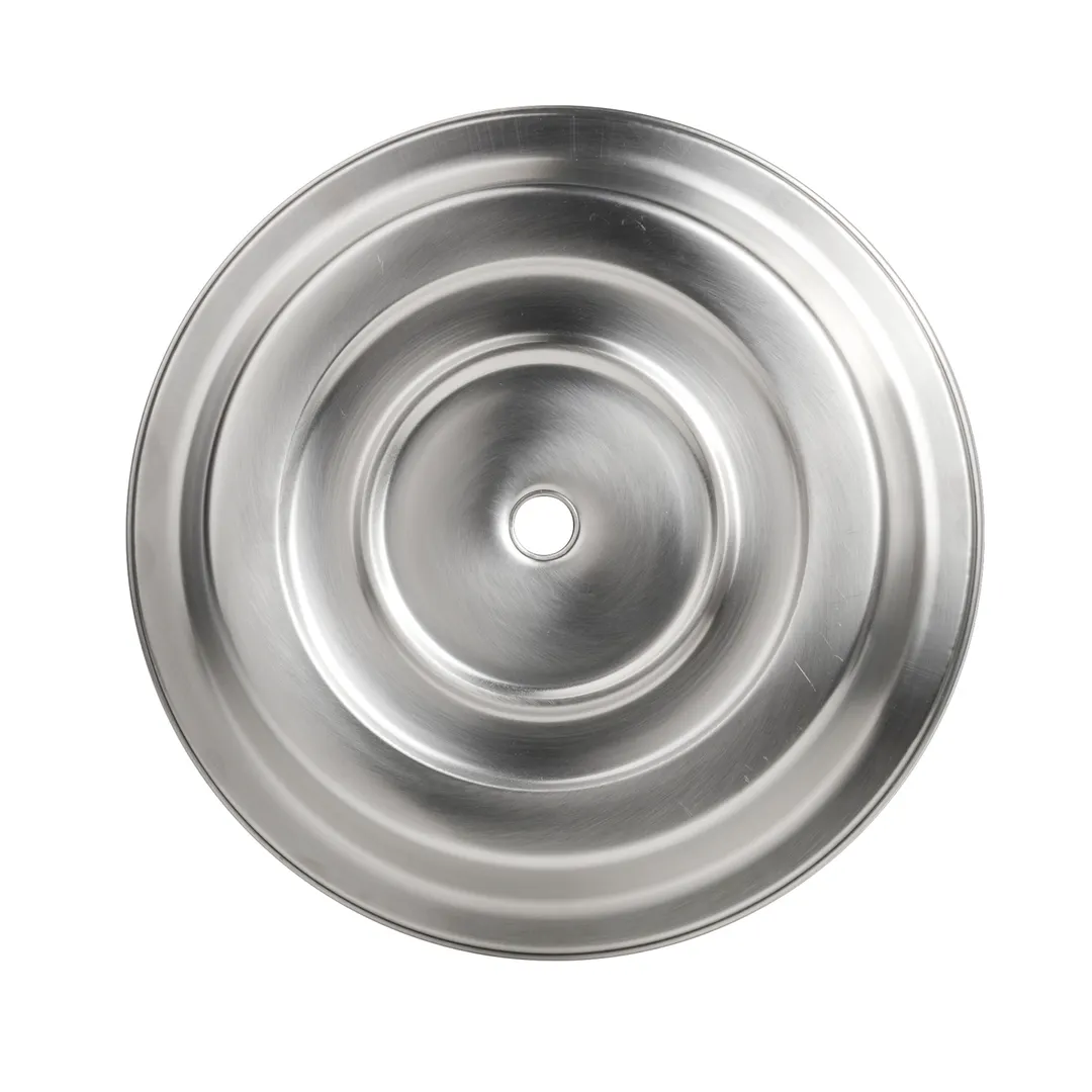 Steelite 5379S821 Plate Cover Folio, Round 9.0" x 2.5" Stainless Steel - 1 Dozen