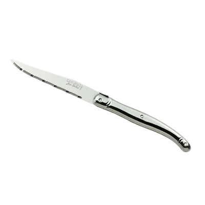 Steelite 5390S057 Steak Knife – 9" 1.2 mm Serrated, Handle, 13/0, Dubost Laguiole, Stamped – 6/Pack