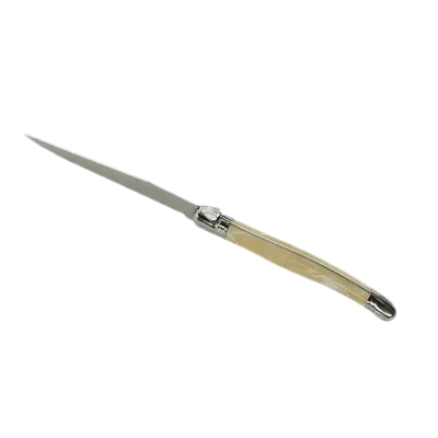 Steelite 5394S057 Steak Knife – 9" Serrated Blade, 13/0 Steel, Horn Handle, 8-9" Overall - 6/Pack
