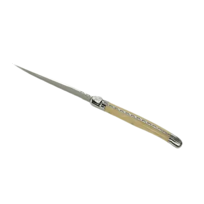 Steelite 5394S079 - 9" Steak Knife, 13/0 Stainless Steel Blade, ABS Horn Handle, Forged - 6/Pack