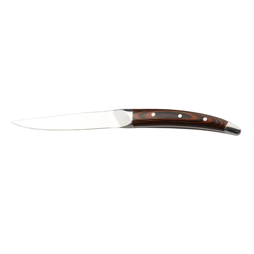 Steelite 5395S057 Forged Steak Knife, 9.375", 5" Wood Handle, 13/0 Stainless Steel – 12/Case