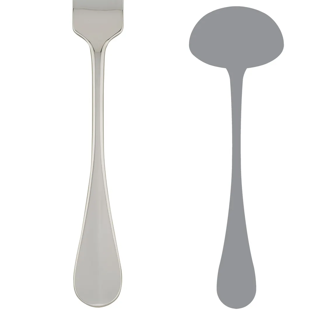 Steelite 5500J063 Soup Ladle, 11" Stainless Steel, La Tavola Aida Finish, Kitchen Utensil - 1 Dozen