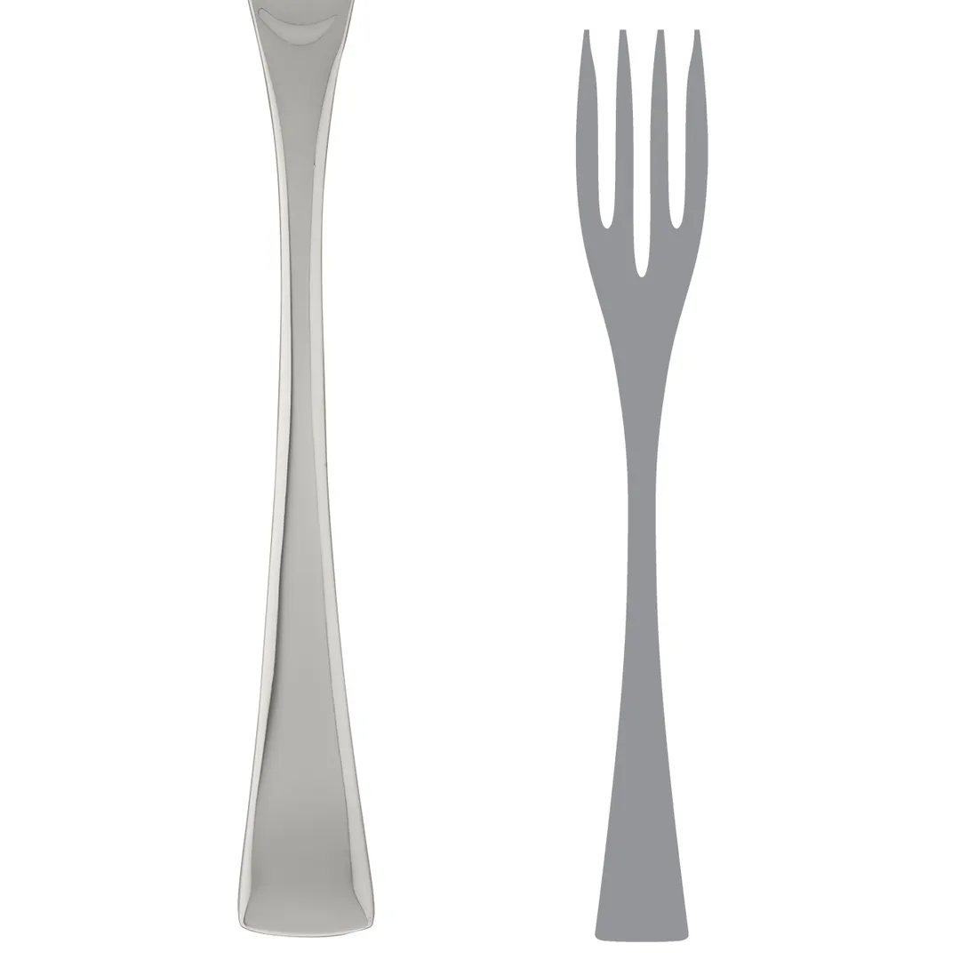 Steelite 5503J071 Serving Fork, 9.5-Inch 18/10 Stainless Steel, La Tavola New Wave Design - 1 Dozen
