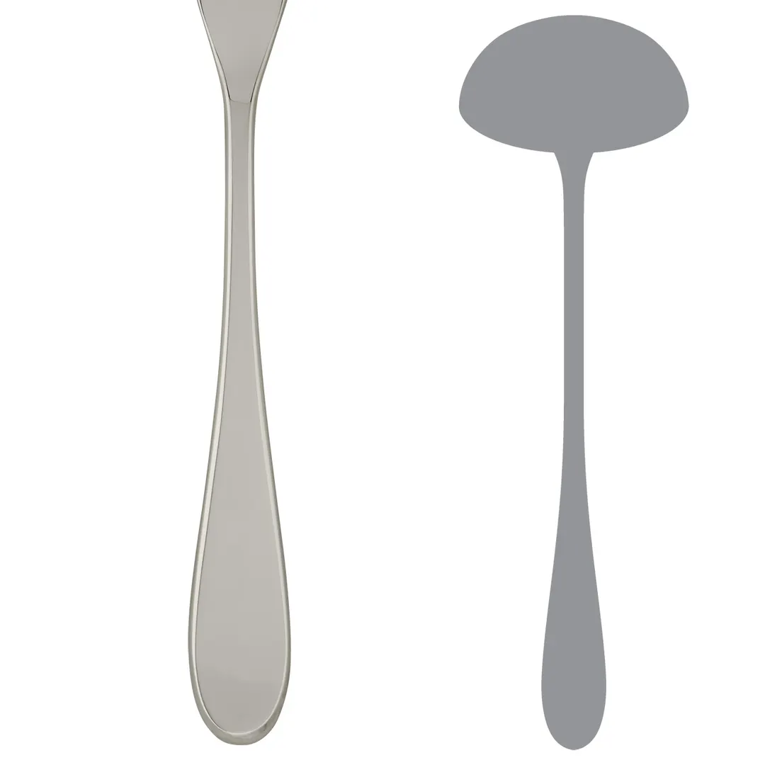 Steelite 5505J063 Soup Ladle, 11" Stainless Steel, La Tavola Premiere Design - 1 Dozen