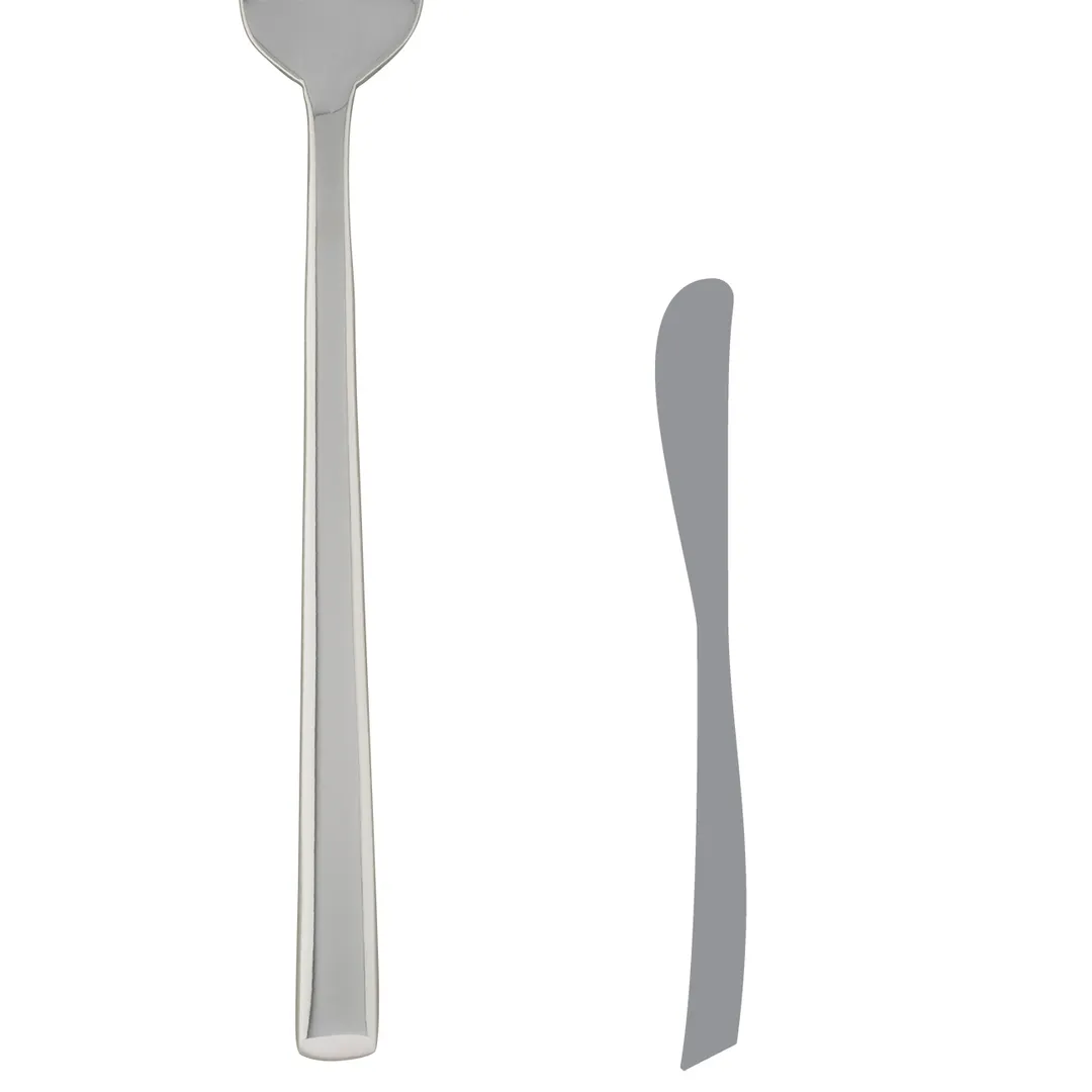 Steelite 5506J045 Butter Knife, 7-1/4" Handle, 13/0 Stainless Steel, Yuki Design - 1 Dozen