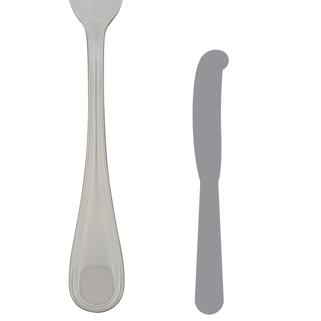 Steelite 5508J045 Butter Knife, 7.25" Handle, 13/0 Stainless Steel, La Tavola - 1 Dozen