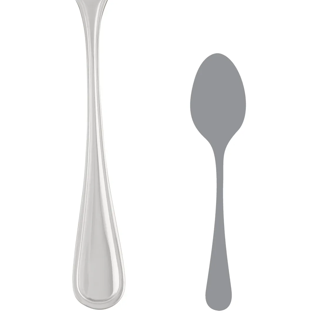 Steelite 5700SX004 Table Spoon, 8-1/4" Silver‑Plated 18/10 Stainless Steel, 7‑8" Length - 1 Dozen
