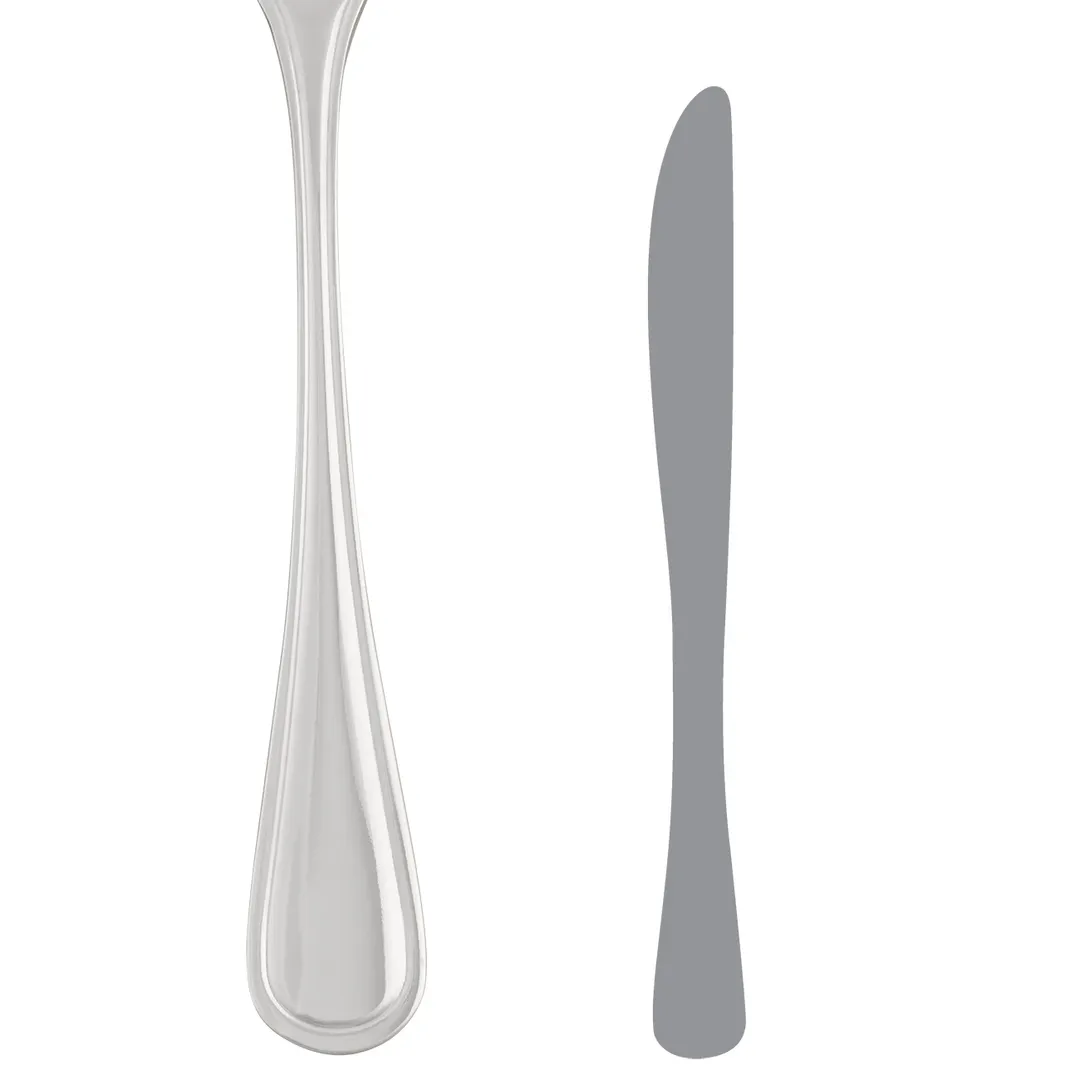 Steelite 5700SX042 Table Knife - 9" Length, 13/0 Stainless Steel Solid Handle, Montecito - 1 Dozen