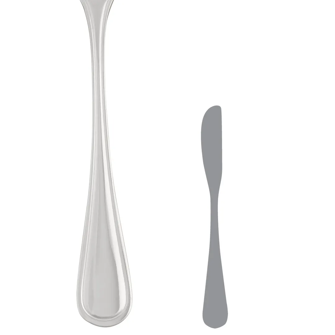 Steelite 5700SX047 Butter Spreader, 6-5/8" Length, 13/0 Stainless Steel, Flatware - 1 Dozen