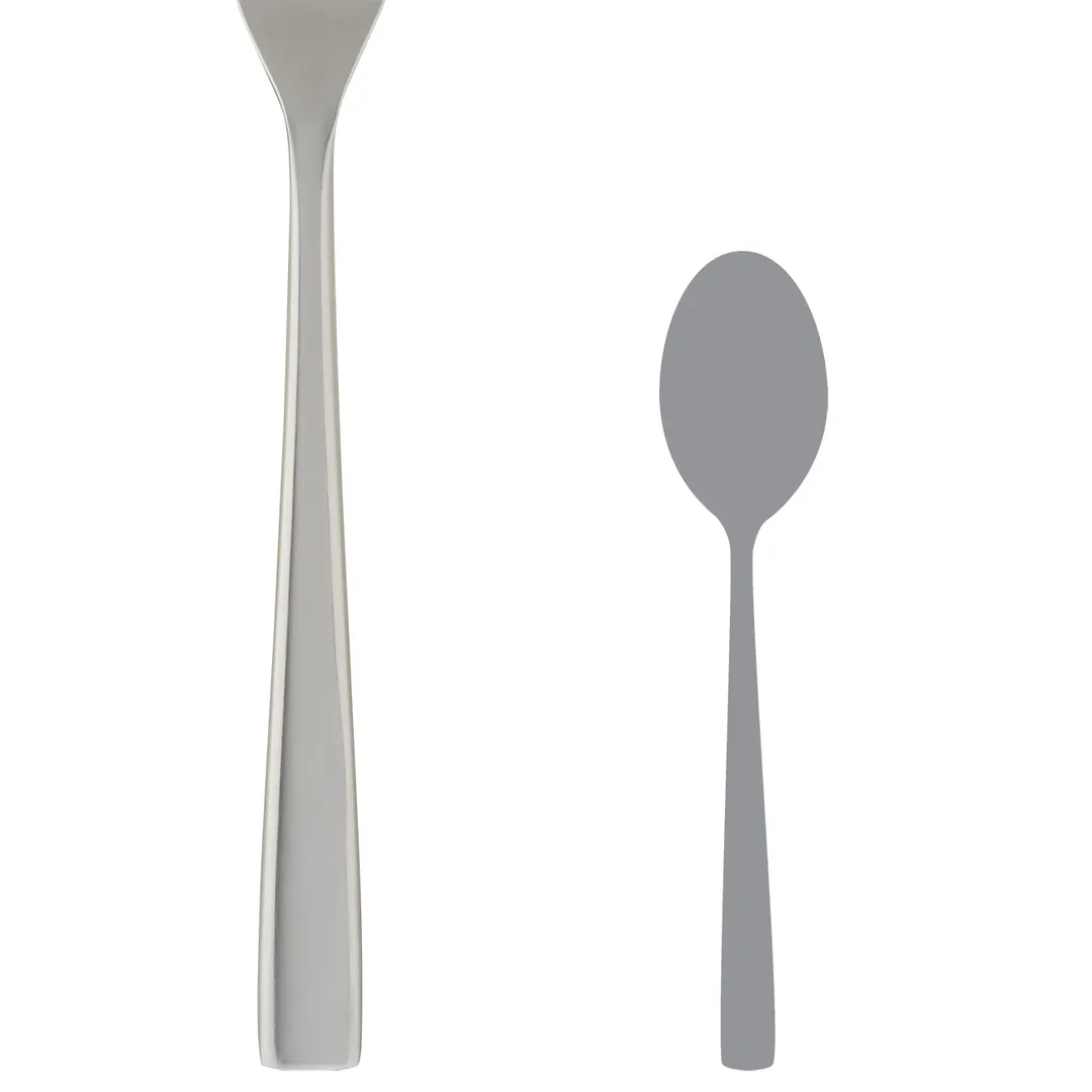 Steelite 5708SX003 Dessert Spoon, 7-1/2" Length, 18/0 Stainless Steel Varick Flatware - 1 Dozen