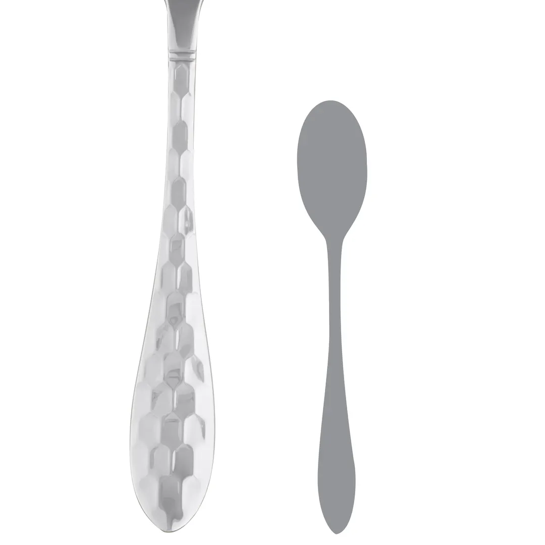 Steelite 5714SX006 Iced Tea Spoon, 7-5/8" 18/0 Stainless Steel, Hammered Finish, Crystal, - 1 Dozen
