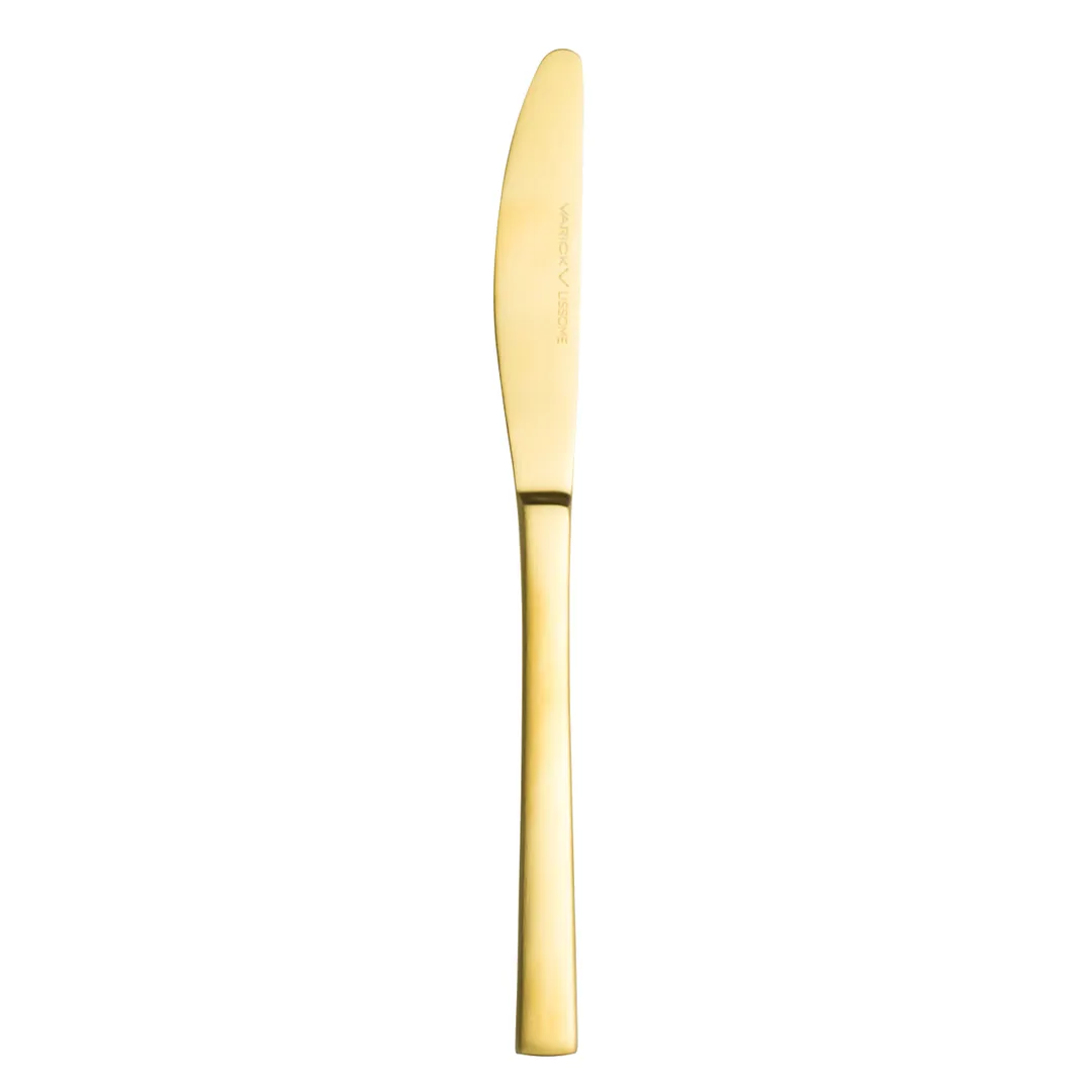 Steelite 5717GP045 Butter Knife, 7-1/4" Brushed Gold, 13/0 Stainless Steel, Varick - 1 Dozen