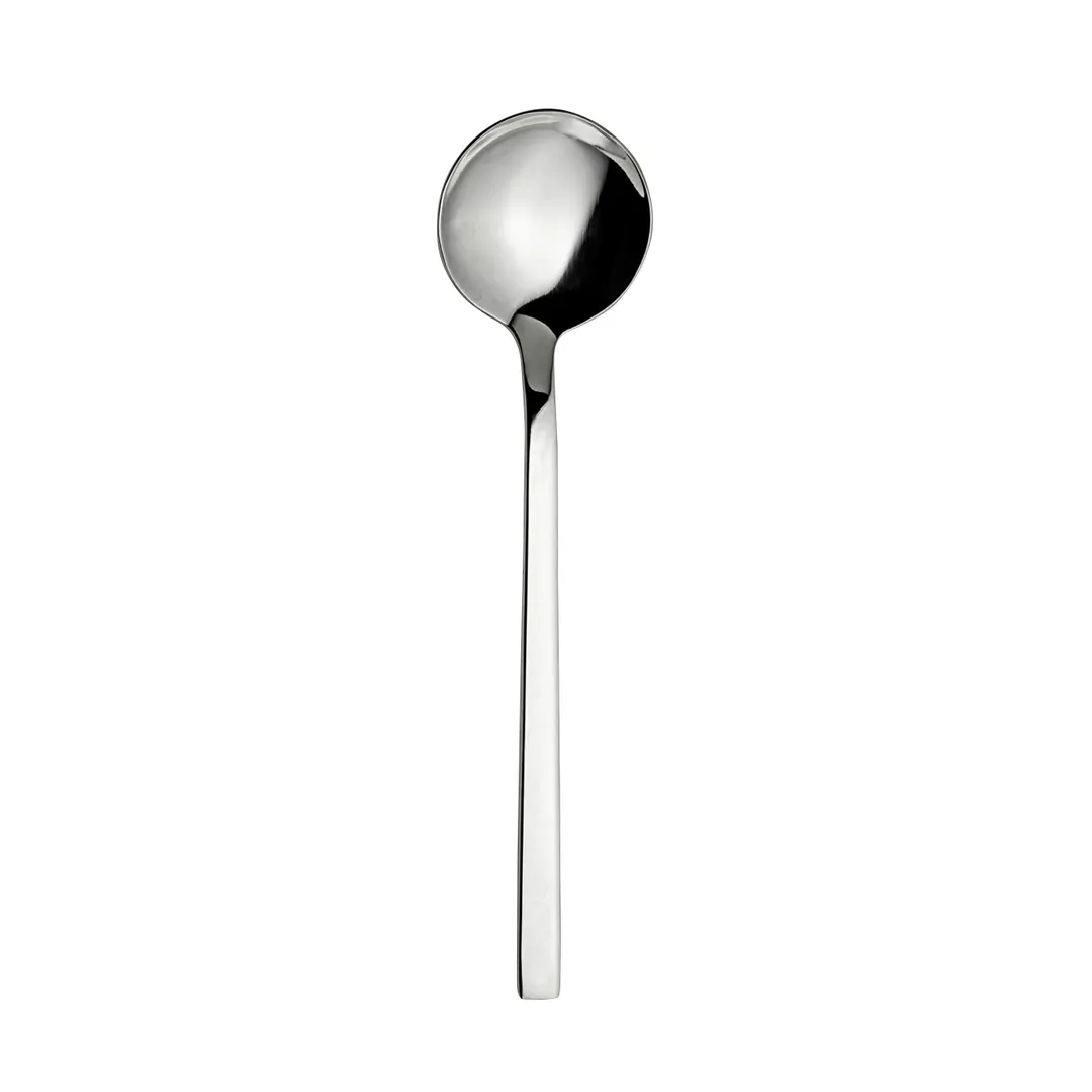 Steelite 5717SX002 Soup Bouillon Spoon - 6-1/2" Length, 18/0 Stainless Steel, Lissome - 1 Dozen