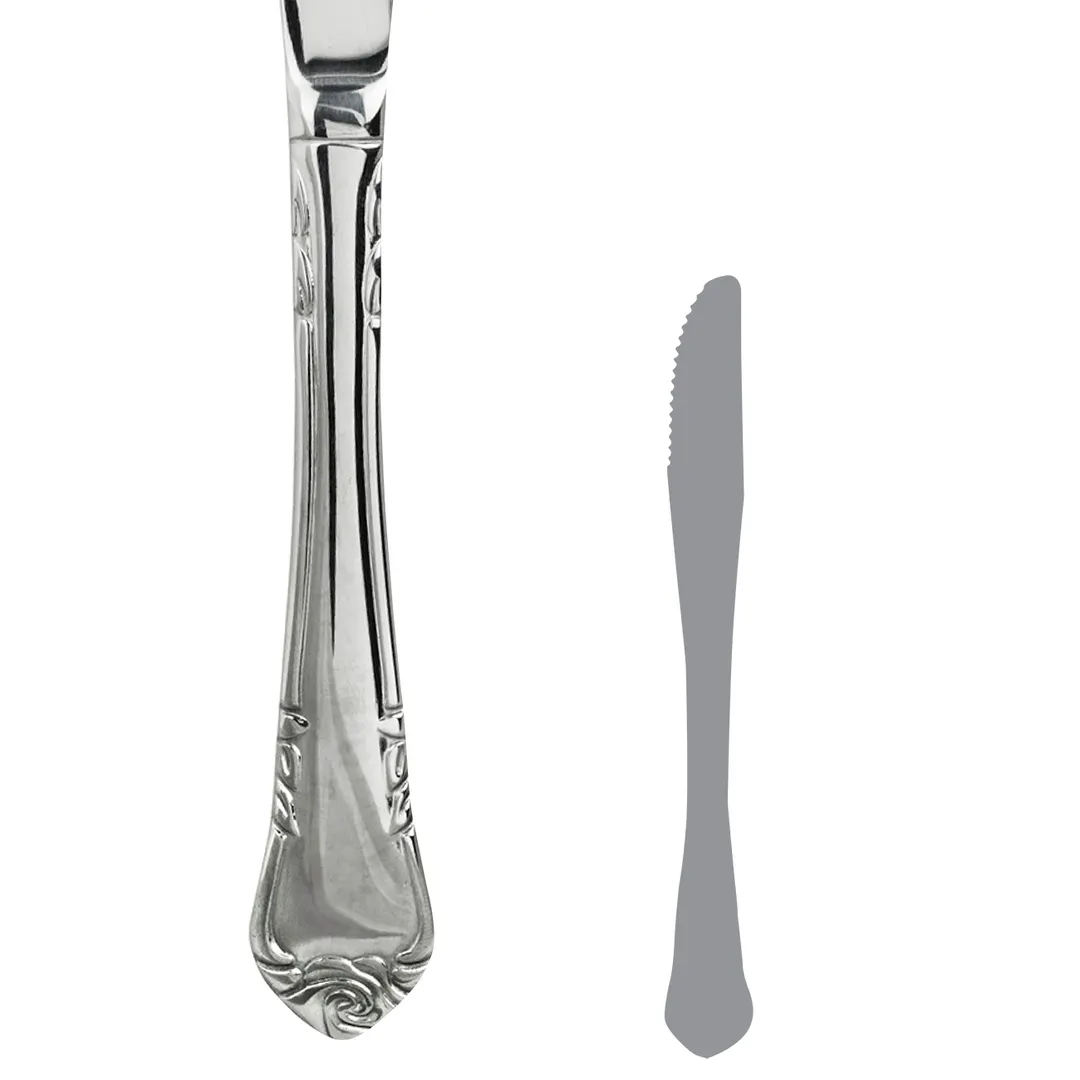 Steelite 5720SX045 Butter Knife, 7-1/4" Stainless Steel, Folio Flatware, Sold Per Dozen - 1 Dozen