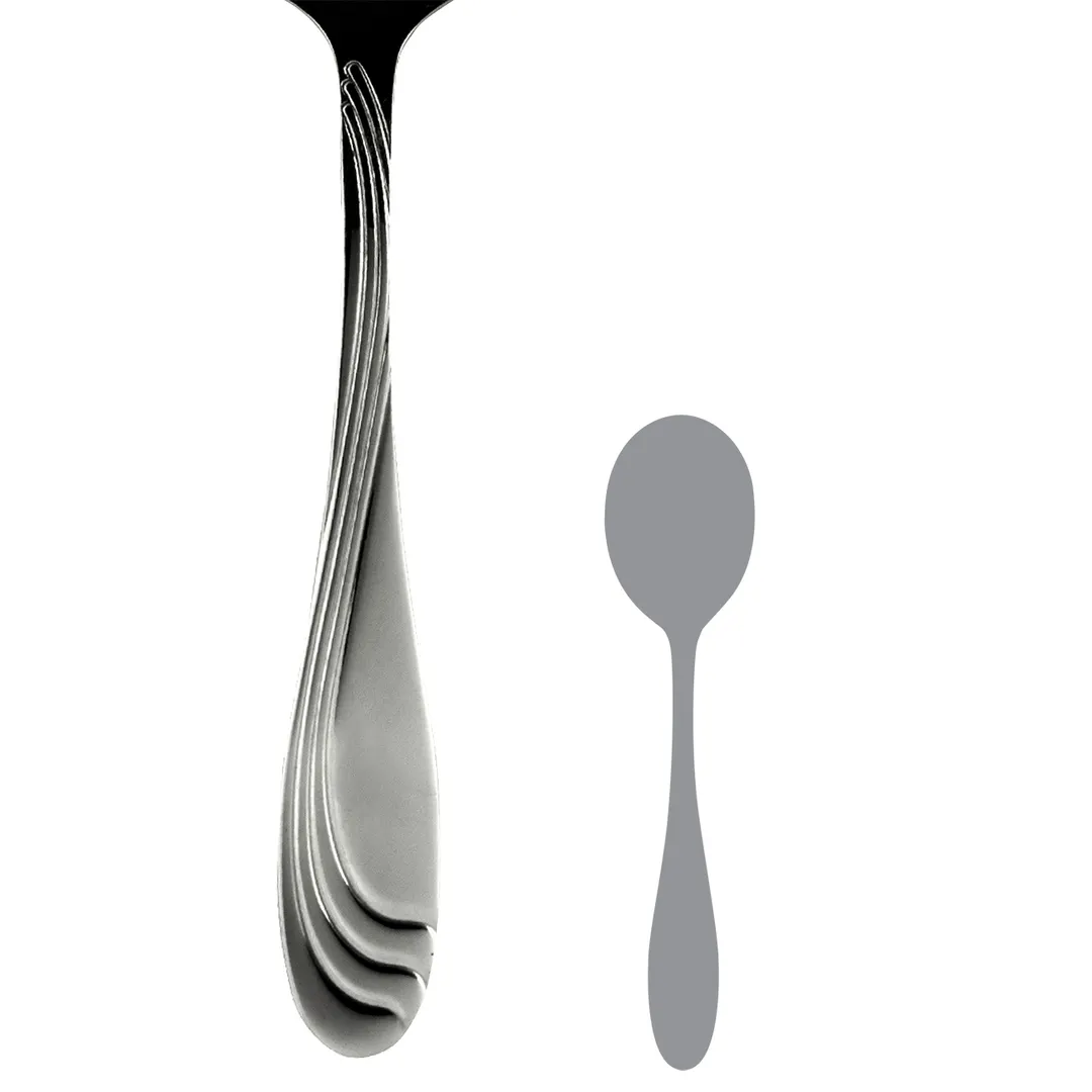 Steelite 5722SX002 - Soup & Bouillon Spoon, 6" Length, 18/10 Stainless Steel, Flatware - 1 Dozen