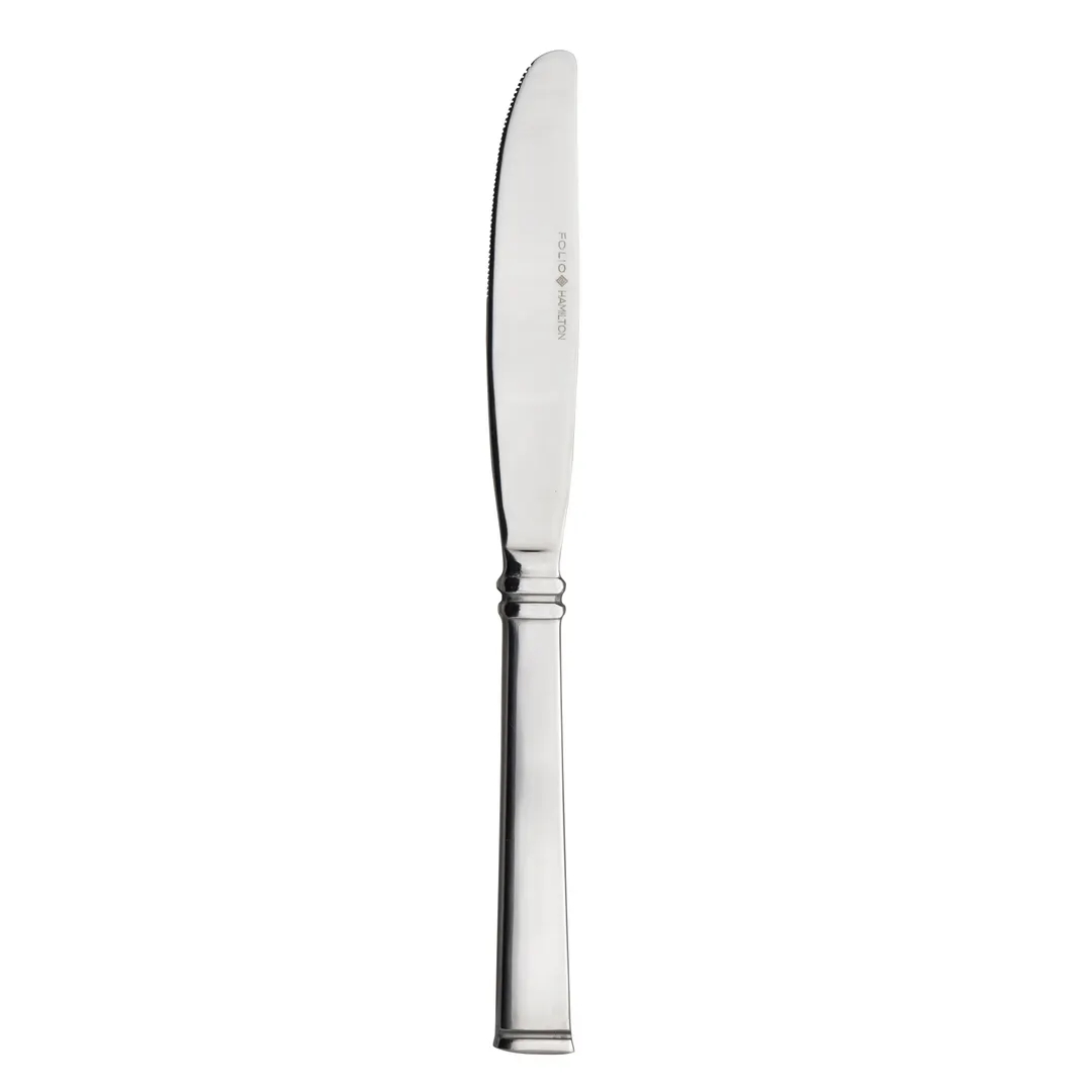 Steelite 5730SX042 Dinner Knife – 8-1/4" Solid Handle, 13/0 Stainless Steel, Brushed - 1 Dozen