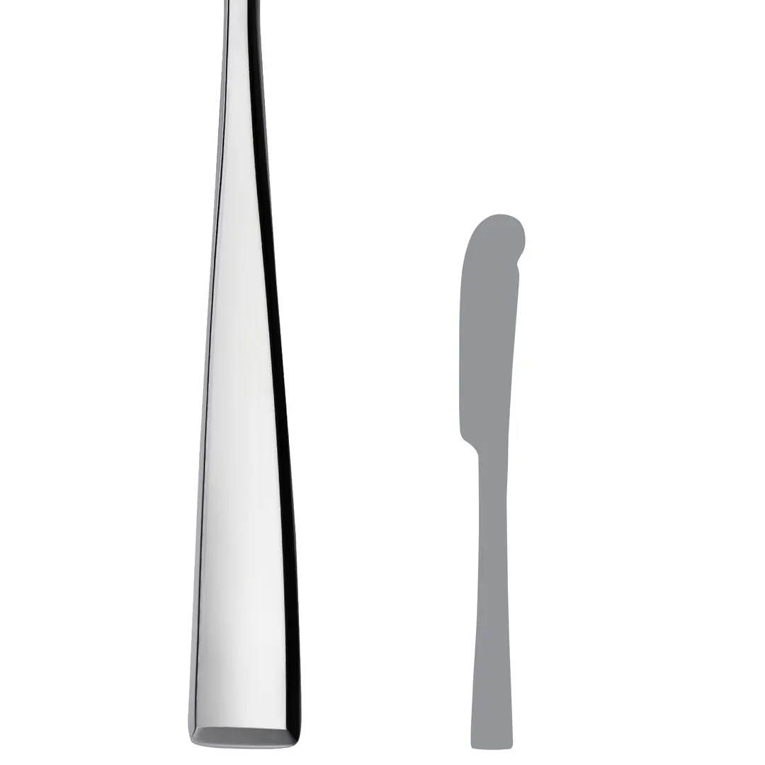 Steelite 5740SX045 Butter Knife, 7" 13/0 Stainless Steel, Folio Flatware, Hartman - 1 Dozen
