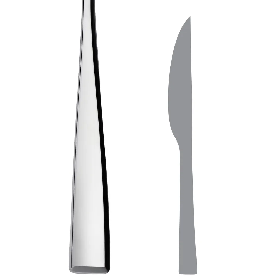 Steelite 5740SX056 Steak Knife, 9-3/8" 13/0 Stainless Steel Blade, One-Piece Handle, 8-9" - 1 Dozen