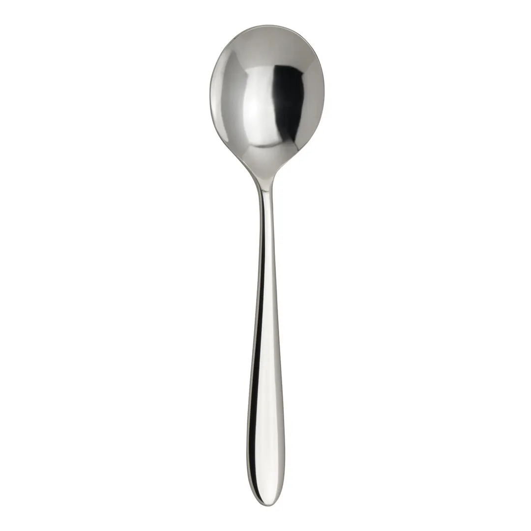 Steelite 5746SX002 Soup Spoon - 6-3/4" Round Stainless Steel Folio Flatware Whitfield - 1 Dozen