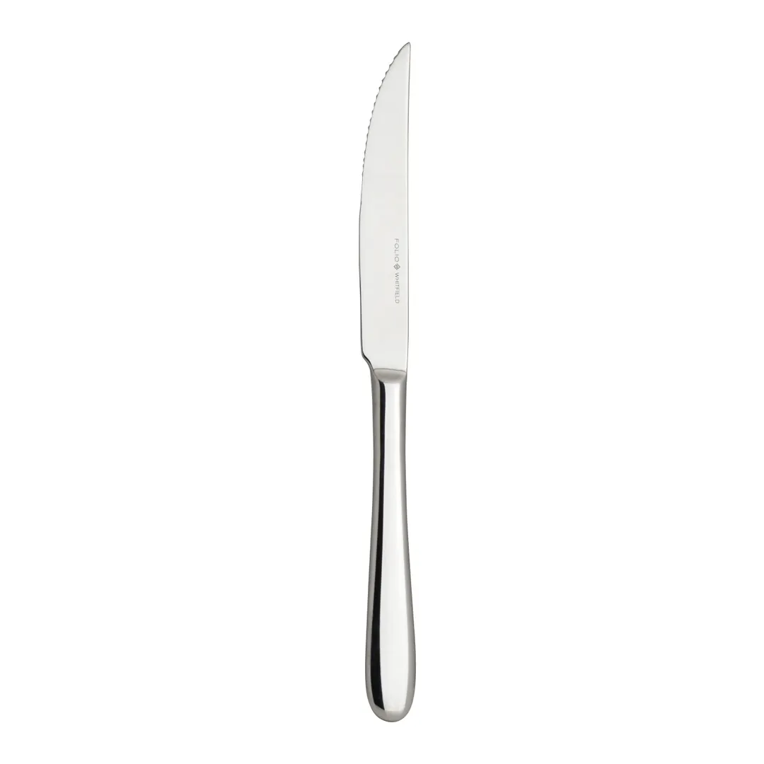 Steelite 5746SX056 Steak Knife – 4-3/4" Blade, 9-5/8" Overall, Stainless Steel Handle - 1 Dozen