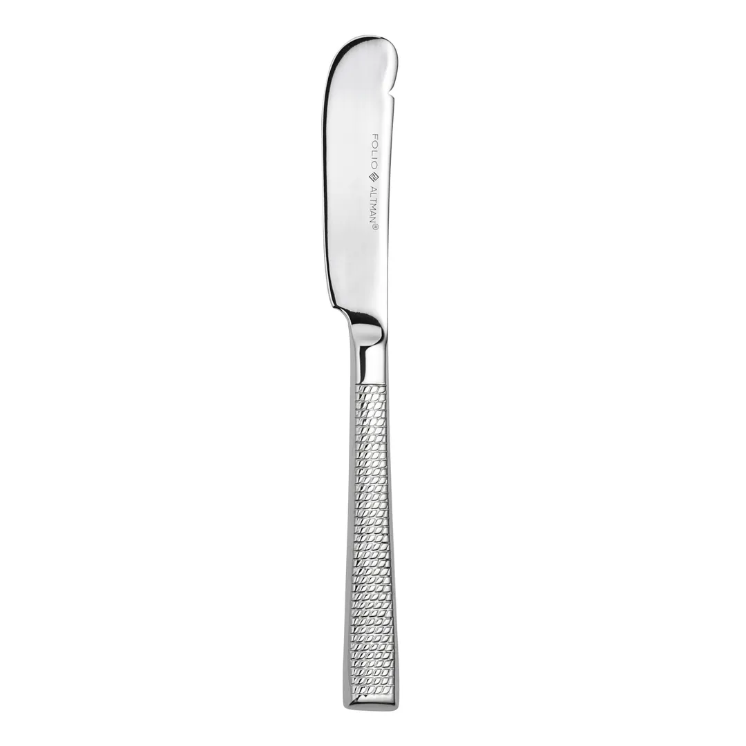 Steelite 5759SX045 Butter Knife, 7" Length, 18/10 Stainless Steel, Folio Flatware Design - 1 Dozen