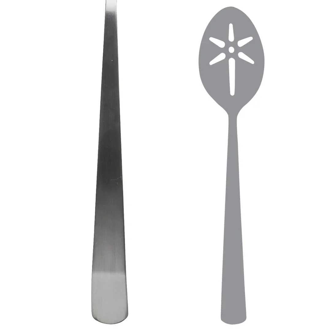 Steelite 5769SX060 - Slotted Serving Spoon, 12.375" Length, 18/10 Stainless Steel, Handle - 1 Dozen