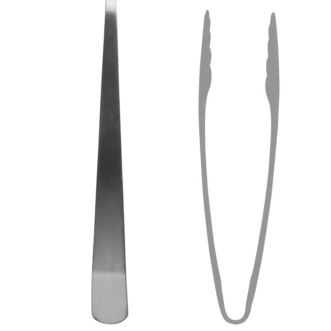 Steelite 5769SX073 Large Angle Serving Tongs, 12-16" Folio Design, 18/10 Stainless Steel - 1 Dozen