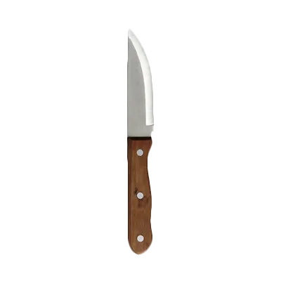 Steelite 5794WP057 - Stamped 13/0 Steel Steak Knife, 5" Blade, Wood Handle, 9.875" Length, 1 Dozen