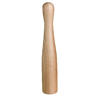 Steelite 5800M410 Bar Muddler - 9.875" x 1.75" Wooden Cocktail Tool, Hand-Carved Design
