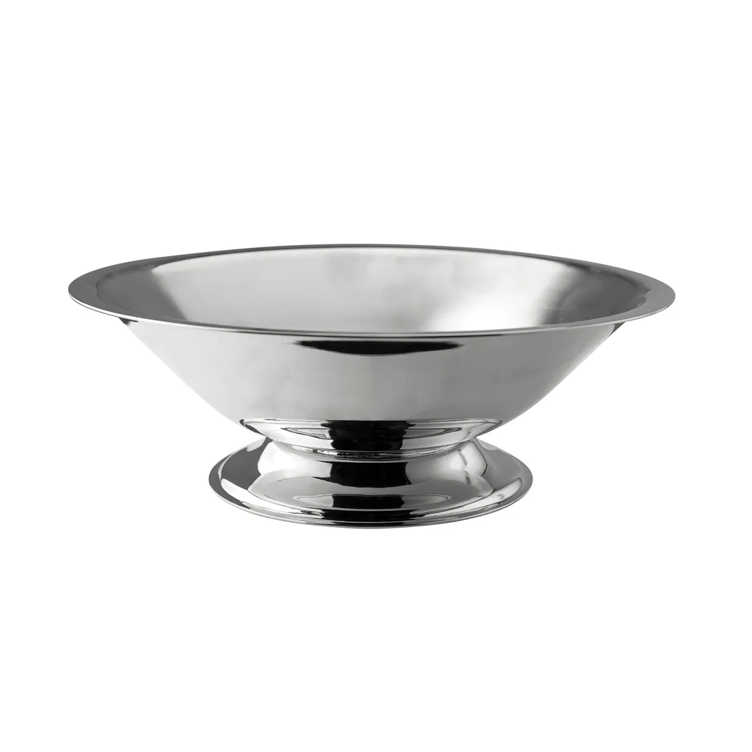 Steelite 5850JX150 - Coupe Bowl with Base, 2 Quart Stainless Steel, 9.25" x 3.25" 18/10 Metal Finish