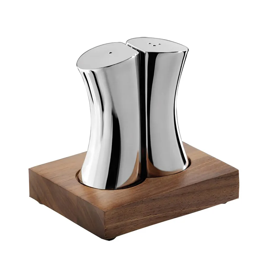 Steelite 5977RW006- Drift Robert Welch Salt & Pepper Shakers 3.74"x3.07"x3.85",18/10 Stainless Steel