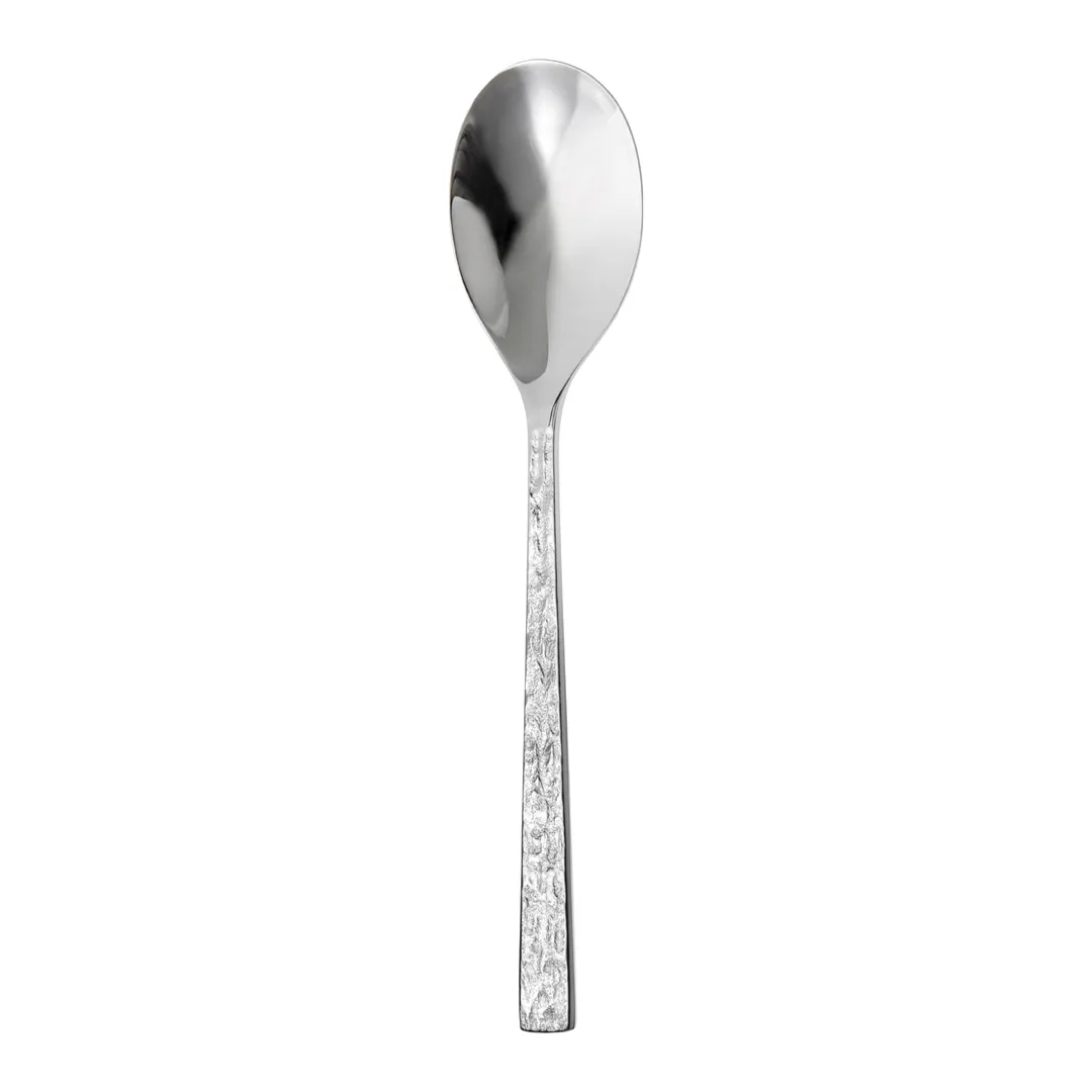 Steelite 6013SX003 Dessert Spoon, 7.5" 18/10 Stainless Steel, FW Blockly Slate Finish - 1 Dozen