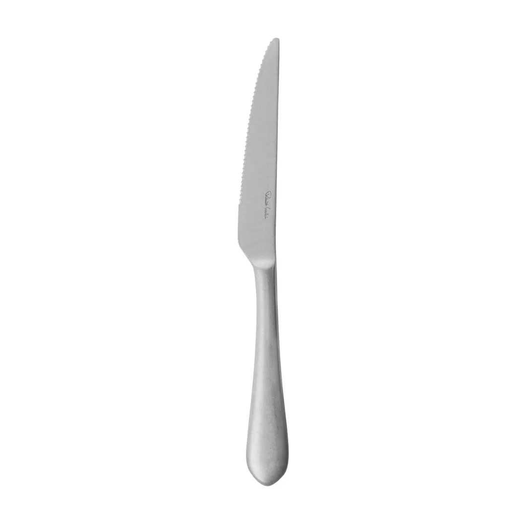 Steelite 6026SX056 Steak Knife, 9-3/4" Stamped Steel One-Piece Handle, 18/10 Blade, 8-9" - 1 Dozen