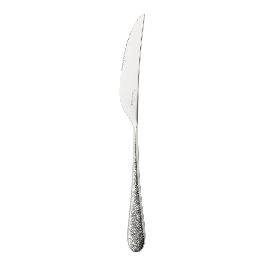 Steelite 6032SX056 - 9½" Steak Knife, 18/10 Blade & 1‑Piece Stainless Handle, 8‑9" Sand - 1 Dozen