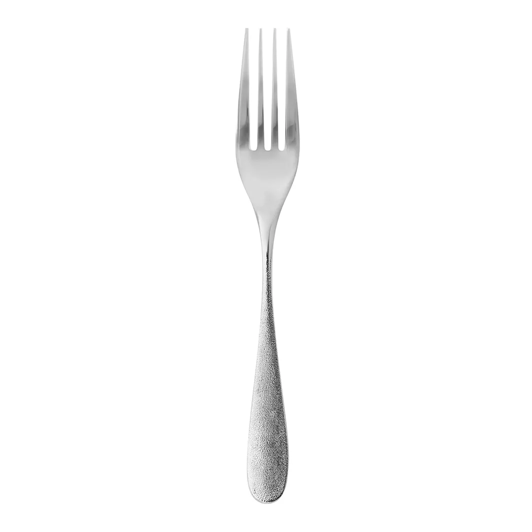 Steelite 6032SX072 Serving Fork, 9-1/8" Stainless Steel, Robert Welch Sandstone Finish - 1 Dozen