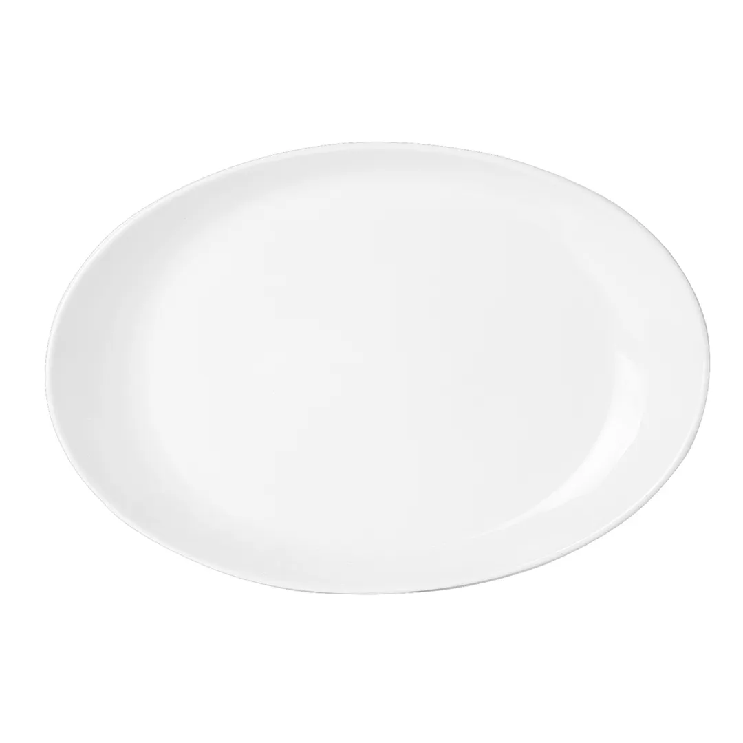 Steelite 61101ST0262 Oval Platter, 11.125" x 7.625" x 1.375", Porcelain, Oven Safe 500°F - 1 Dozen
