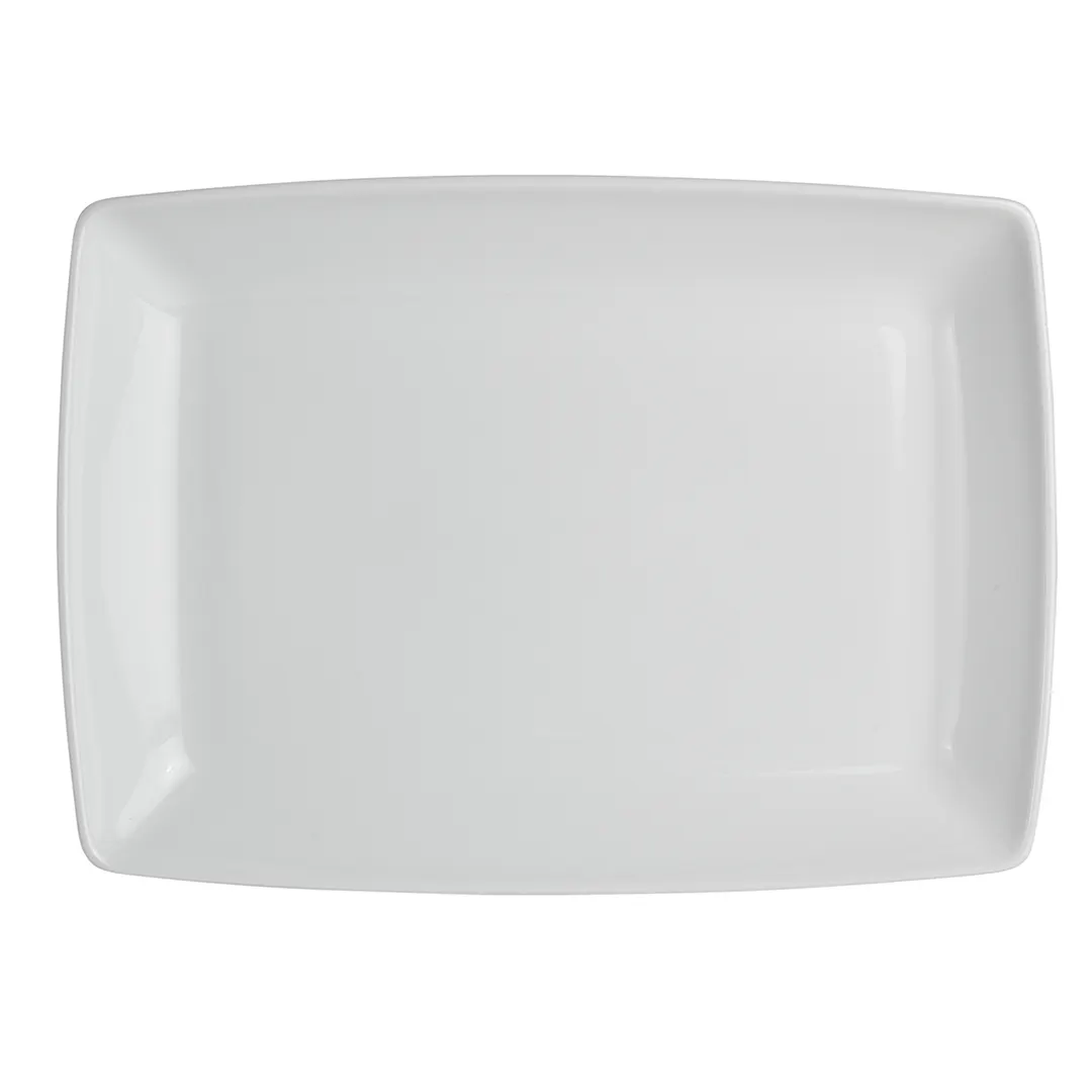 Steelite 61103ST0416 - Tahara Porcelain Platter, 13.5" x 9.75" x 1.625", Oven Safe 500°F - 1 Dozen