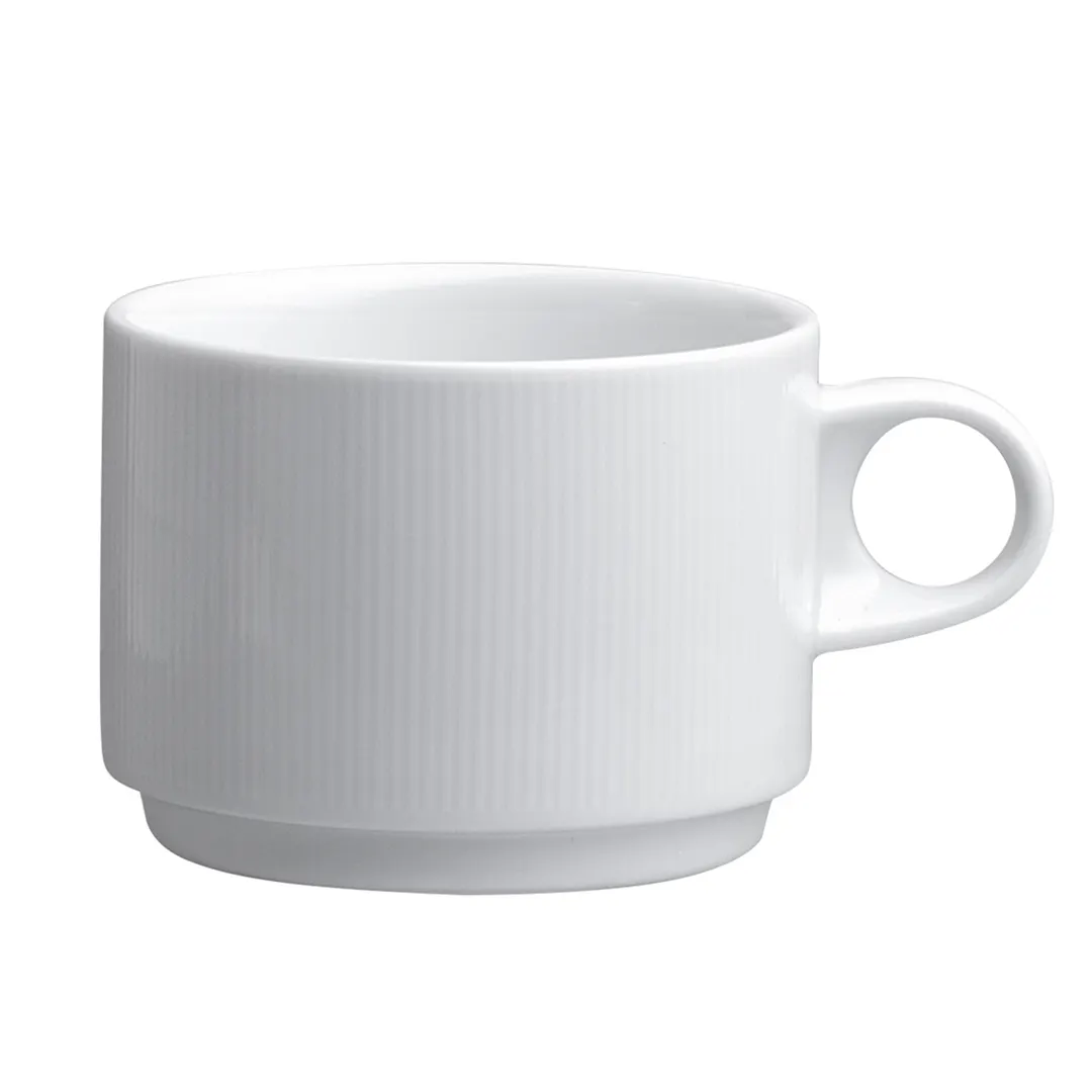 Steelite 61105ST0519 Stack Cup 8.75 Oz 4.625" x 2.5" Porcelain Oven Safe 500°F Stackable - 36/Case