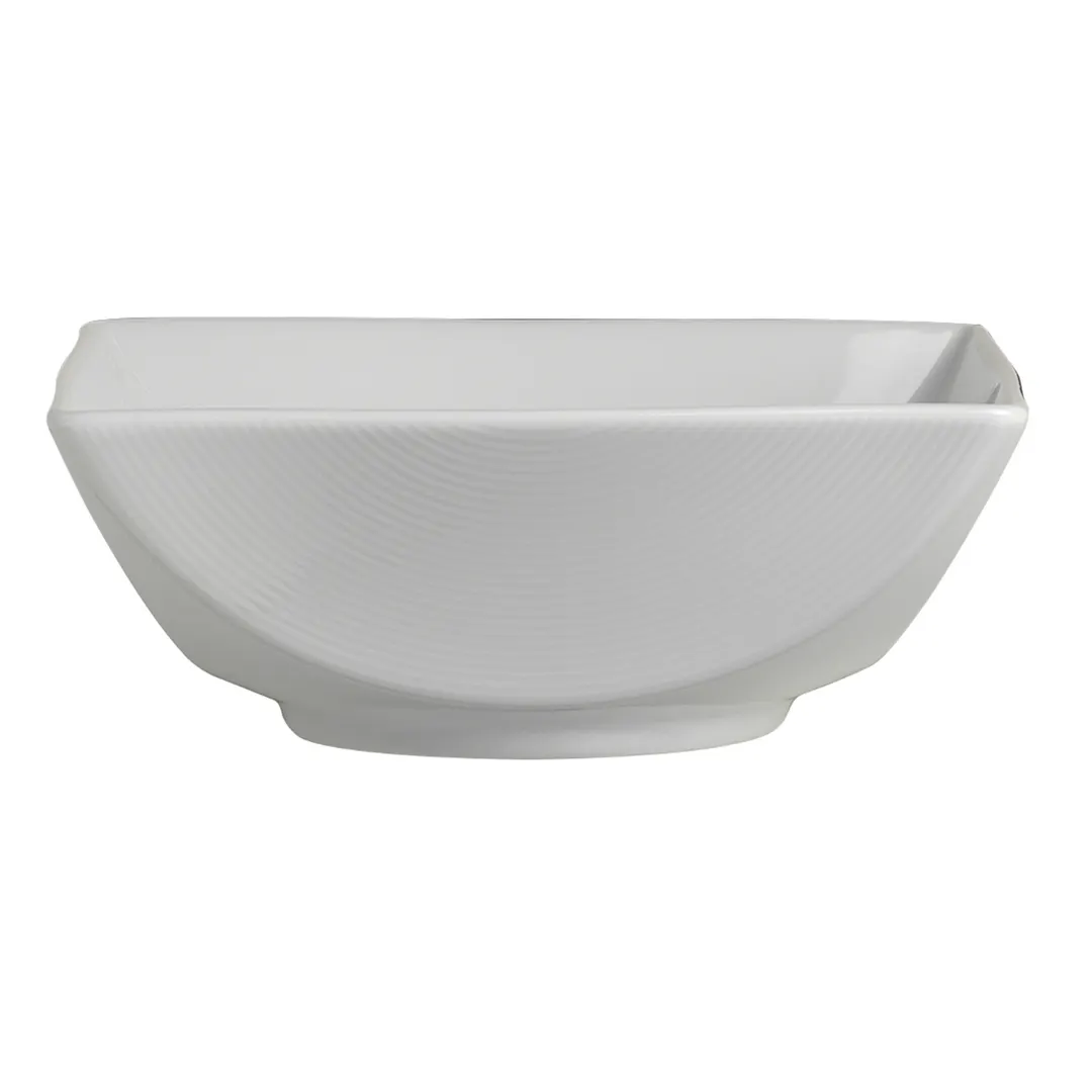 Steelite 61105ST0529 - Deep Square Soup Bowl, 27 oz, 6.4"×6.4"×2.5" Porcelain, Safe 500°F - 36/Case
